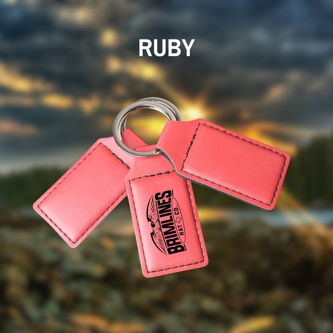 Personalized Leatherette Keychains